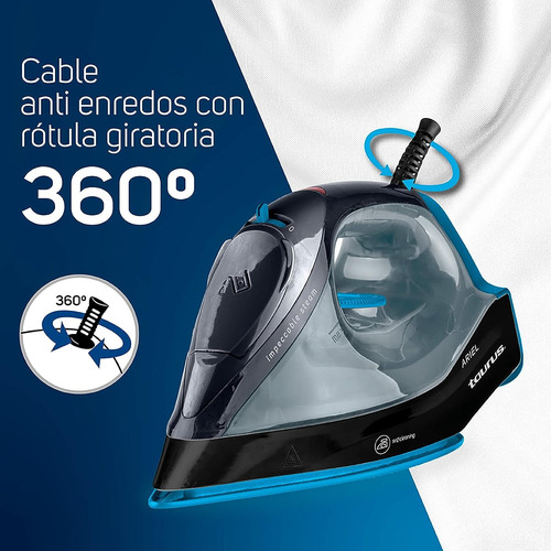 Plancha De Vapor Suela Antiadherente Taurus Ariel