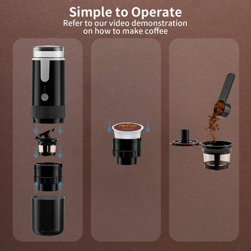 W Cafetera Eléctrica Para Café En Polvo Y Cápsulas A