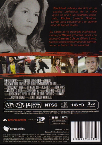 Tiro Mortal Killshot Diane Lane Pelicula Dvd