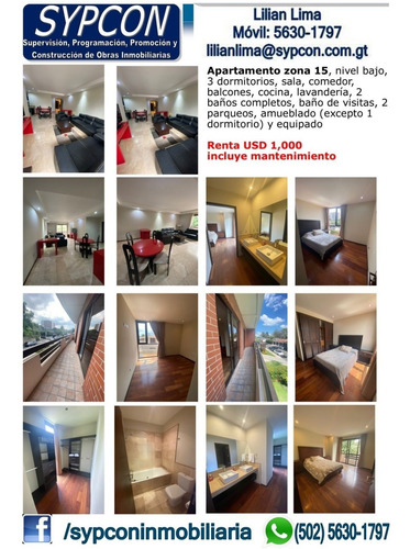 Imagen 1 de 1 de Apartamento Zona 15 Amueblado