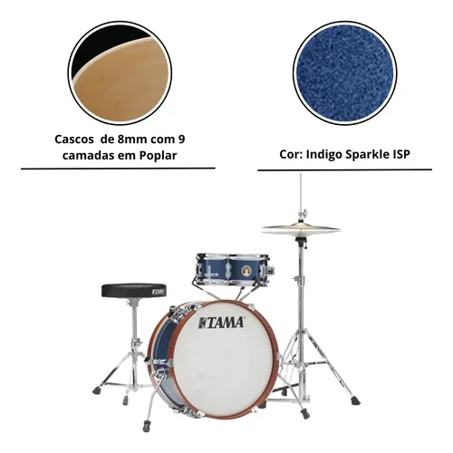 Kit Bateria Club Jam Mini Tama Bumbo 18 C/ Ferragens Ljk28h4
