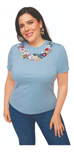 Playera Mujer Color Azul 906-63