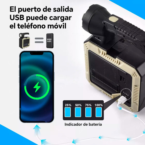 Linternas Tacticas Linterna Solar Recargable+kit Herramienta