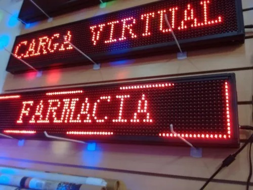 Cartel Led Programable 100 X 20 Cm Info Pasante Multi Efect
