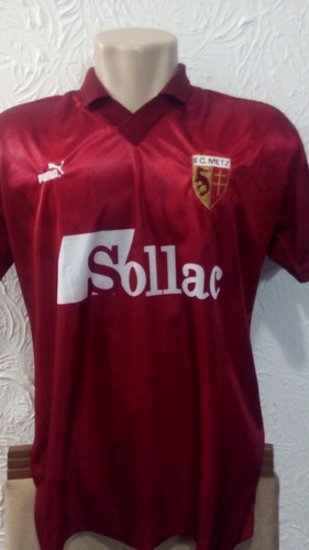 Camisa Metz França Oficial Bordô Puma G 1995 Colecão Antiga