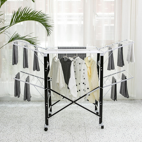 Tendedero De Ropa Plegable De Acero Inoxidable De 2 Niveles