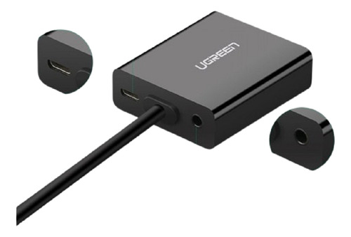 Conversor Hdmi - Vga Hd Audio Video 3.5mm Ps4,5 Tv Portable