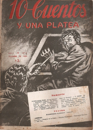 Revista 10 Cuentos Y Una Platea Nº 2 Diciembre 1953