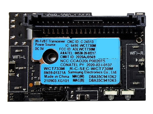 Boton Con Sensor Y Wifi Para Samsung Bn59-01371a