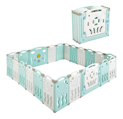 Corral De Plástico Playpen Para Bebés Y Niños 22 Páneles