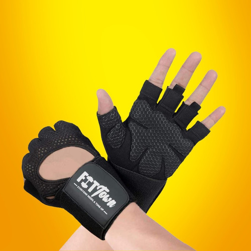 Imagen 3 de 10 de Guantes De Entrenamiento Musculación Y Fitness Con Muñequera