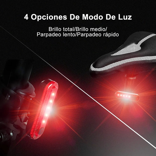 Liefine® Luz Para Bicicleta 8000 Lúmenes Impermeable Led Usb Recargable Kit Con 5 Modos, Lámpara Bicicleta Luces De Bicicleta Accesorios Con Luz Trasera