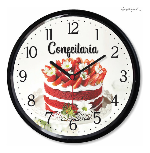 Relogio Parede Confeitaria Padaria Decorativo Cozinha Sala