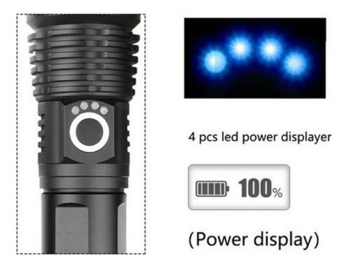 Lámpara Táctica 2pcs 25000 Lm Gerberiel Led Xhp50 Usb