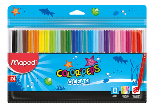 24 Marcadores Color Pep's Ocean Maped