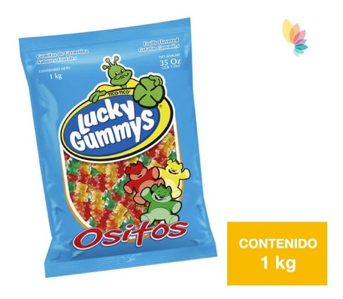 Imagen 2 de 5 de Ositos De Gomita De Colores Tipo Pandita Lucky Gummys 1 Kg