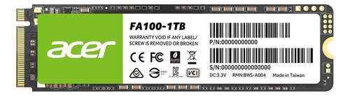 Ssd Acer Fa200 Nvme, 1tb, Pci Express 4.0, M.2 Bl.9bwwa.124