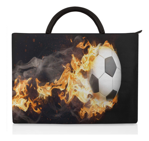 Fire Soccer Football 13-16in Laptop Bag Manga Para Mujer