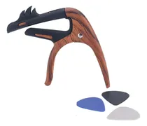 Comprar Capotraste Con Porta Puas Rosewood Guitarra Acústica + Puas