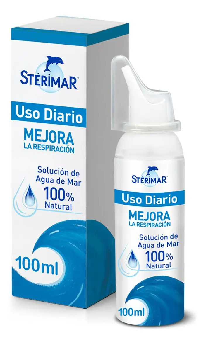 Stérimar Solución Humidificante Nasal Uso Diario 100 ml. Mejora la Respiración. Higiene Nasal Diaria para Toda la Familia. 100% Natural, Eficacia Clínicamente Comprobada. Recomenda