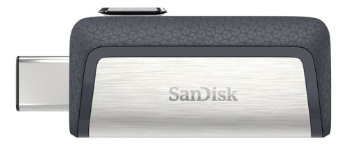 Pendrive SanDisk Ultra Dual Drive Type-C 256GB 3.1 Gen 1 negro y plateado