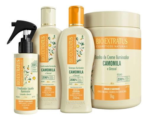 Kit Camomila 3 Itens + 1 Banho 1kg Bioextratus