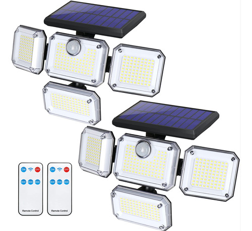 Scoloc Luces Solares Para Exteriores, 333-led 3600lm Luz Con