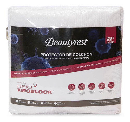 Protector De Colchón Impermeable Heiq Viroblock King