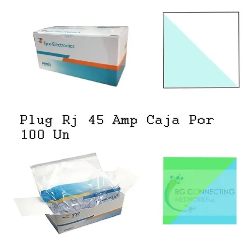 Plug Rj 45 Amp Caja Por 100 Un | Cuotas sin interés