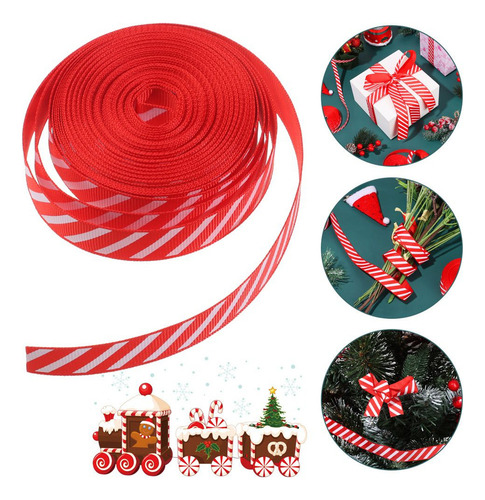 Caramelos De Cinta A Rayas Navideñas Para Decoración De Árbo