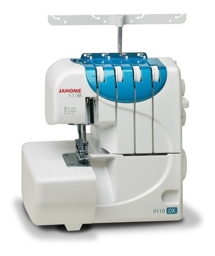 Imagen 1 de 1 de Máquina de coser overlock Janome 9110DX portable blanca y azul 220V