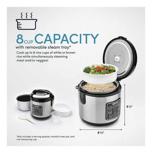 Olla Arrocera Aroma Housewares, 450 W, Digital, 1,88 Litros