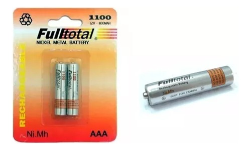 Pilas Recargables Aaa 1100mah X6 Und Maxima Capacidad