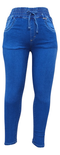 Pantalon Jeans Talla Extra Resorte Cintura Jogger 38 A 48