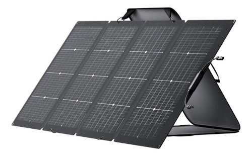 Panel Solar Ecoflow, Portátil Y Plegable, Bifacial, De 220 W, Color Negro, Voltaje De Circuito Abierto, 18,4 V, Voltaje Máximo Del Sistema: 21,8 V