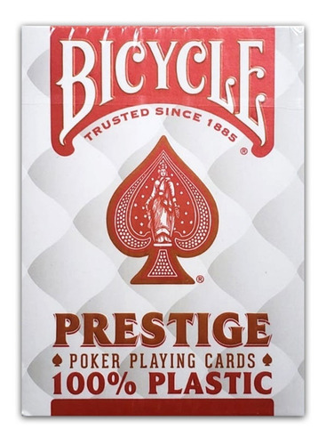 Imagem 1 de 4 de Baralho Bicycle Prestige Rider 100% Plástico - Cor Vermelho