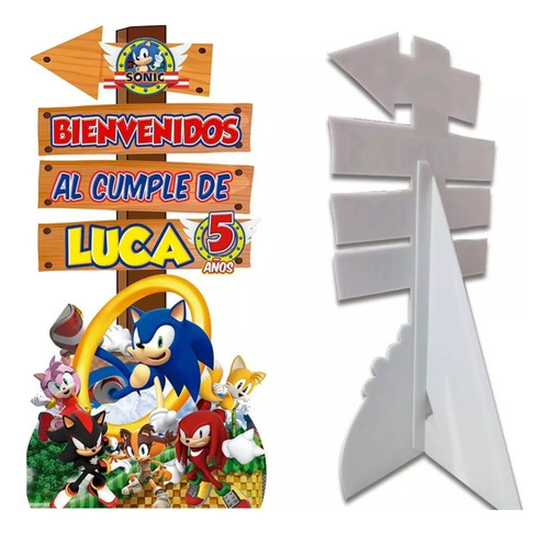 Figura Coroplast Letrero Bienvenida 1m Sonic