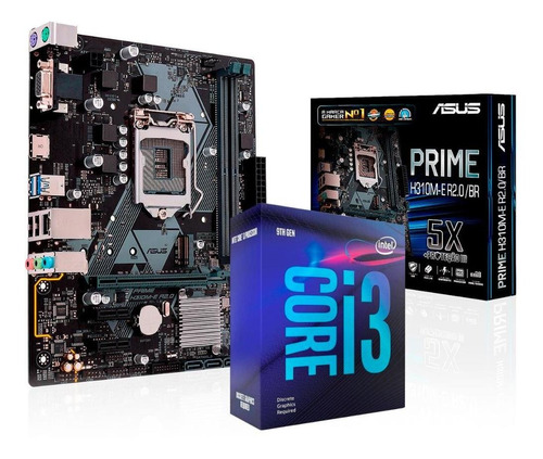 Kit Upgrade Intel® Core I3 9100f + Asus Prime H310m-e/br