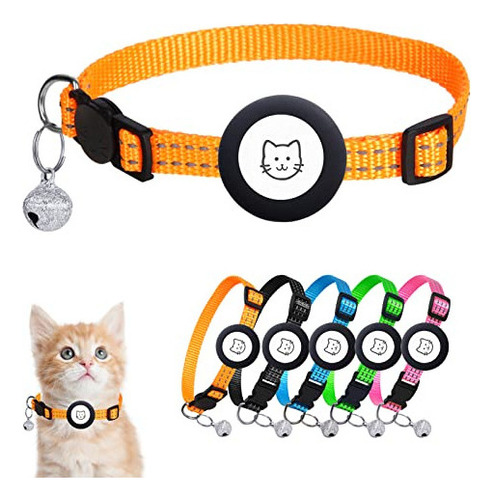 Collar Para Gato Airtag, Hebilla De Seguridad Reflectante Re