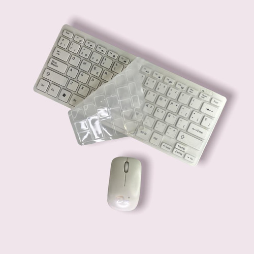 Kit Teclado +  Mouse + Protector Con Letra Ñ En Español Mini