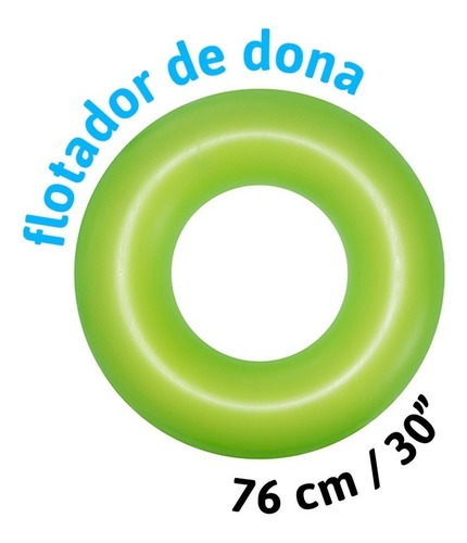 Salvavidas Inflable Dona De Color Neón 76 Cm Mayoreo 2 Pzas