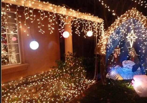 Imagen 3 de 5 de Luces Navideñas Cascadas Lluvia Led - Navidad Oferta