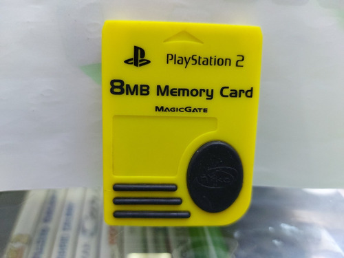 Memory Card Yellow 8mb Magic Gate Play Station 2 Ps2