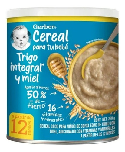 Gerber Cereal Trigo Y Miel +12 Meses 270 G