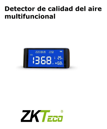 Imagen 4 de 9 de Monitor Detector De Calidad Del Aire Multifuncional Zkteco