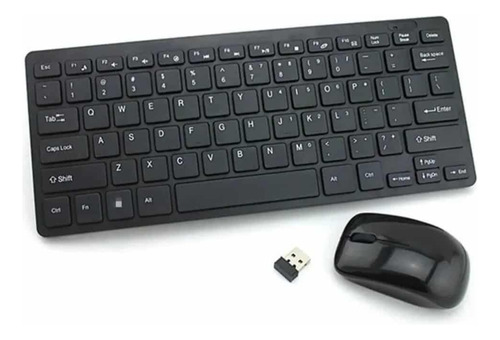 Teclado Inalámbrico + Mouse Inalámbrico Blanco/negro 2.4ghz