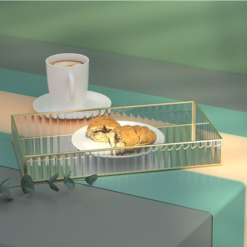 Compatible Bandeja De Espejo De Cristal Bandeja De