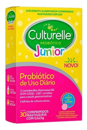 Culturelle Júnior Probiótico 30 Cpr Mastigáveis