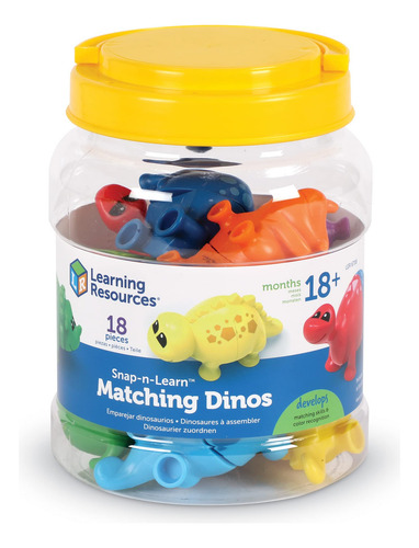 Toy Learning Resources Snap-n-learn Hace Coincidir Dinosauri