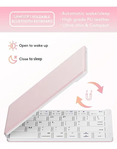 Samsers P/ Teclado Bluetooth Plegable Inalámbrico Portátil